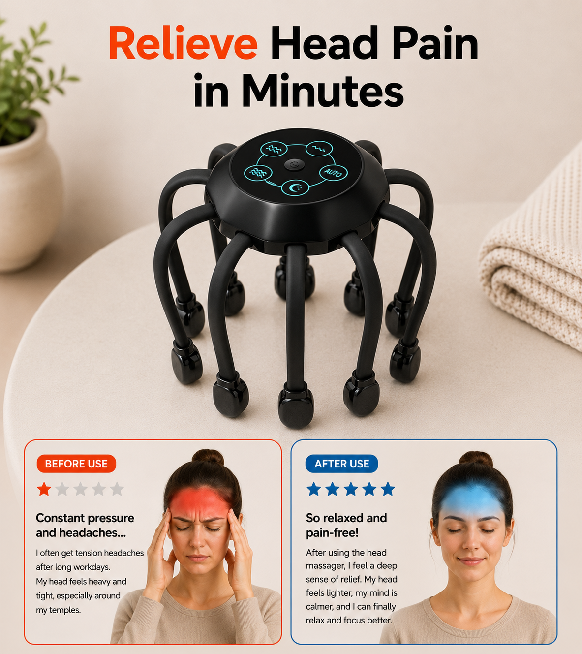 Octo Head Massager